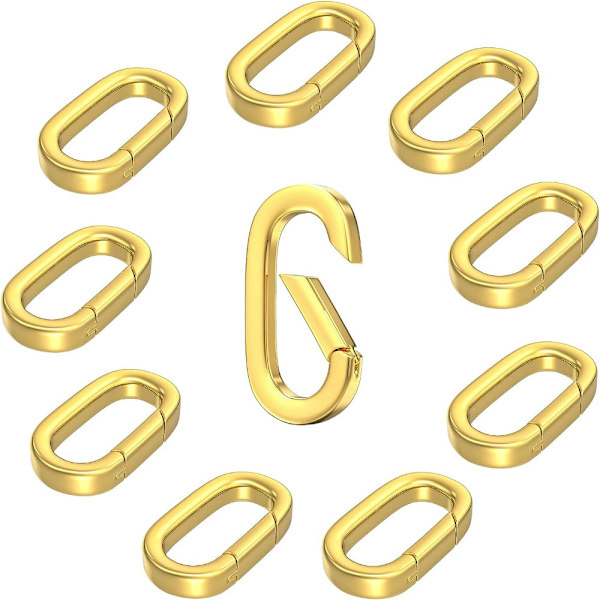 Spring Claps Connector Karbinhake Nyckelring Oval Design