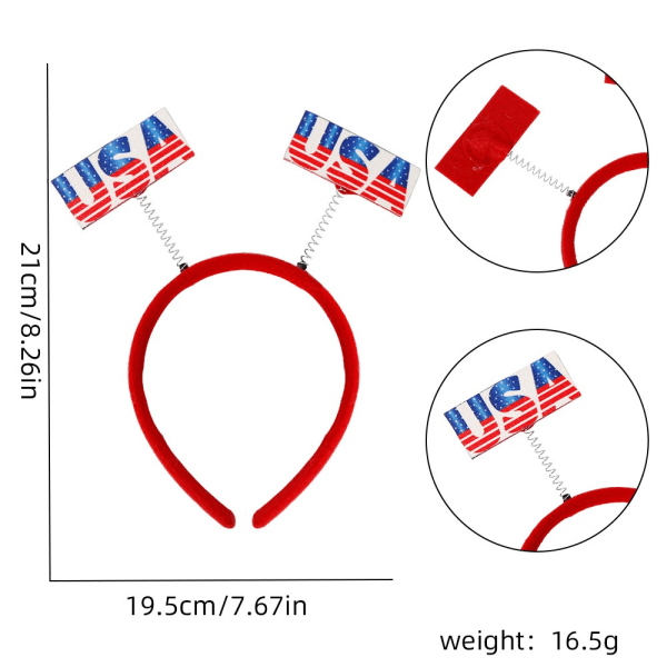 3st Independence Day Headwear Flag Hårband 8 8 8