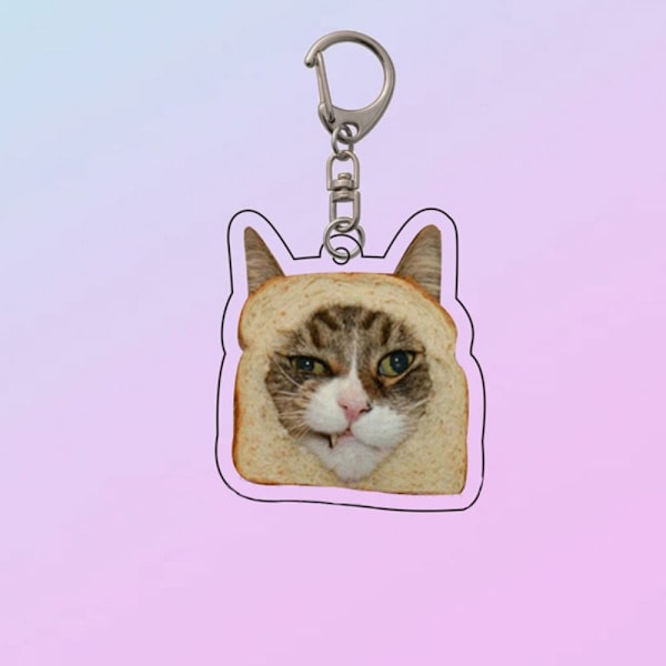 6st Toast Cat nyckelring Nyckelring STIL 1 STIL 1 Style 1