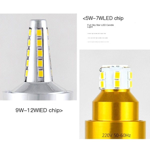 LED-glödlampa e14 E27 E14GULD TIPS GULD TIPS E14Gold Tip