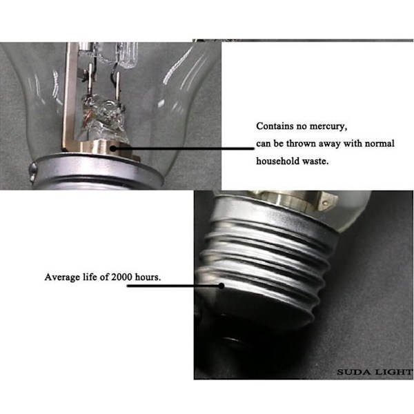 Halogenlampor Byt ut E27-100W E27-100W E27-100W