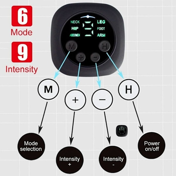 Talje massagebælte Abdominal Health Apparatur Vibrationsbælte