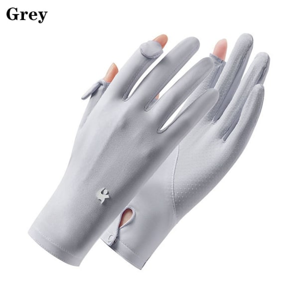 Ice Silk Gloves Anti-UV Handsker GRÅ grey