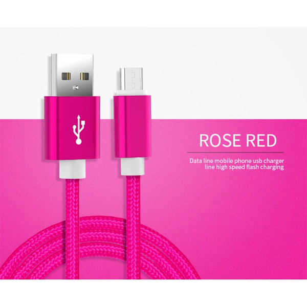 USB-C-johto Type-C latauskaapeli ROSE RED 1 METER Rose Red 1 Meter