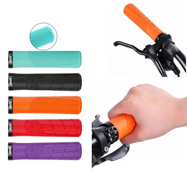 1 par mountainbikehandtag Cykelstyrhandtag SVART Black