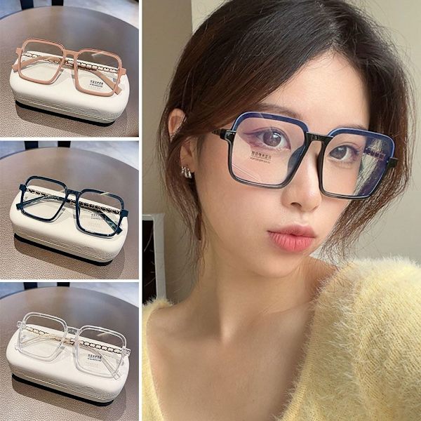 Anti-Blue Light Glasses Ylisuuret silmälasit LÄPINÄKYVÄT Transparent
