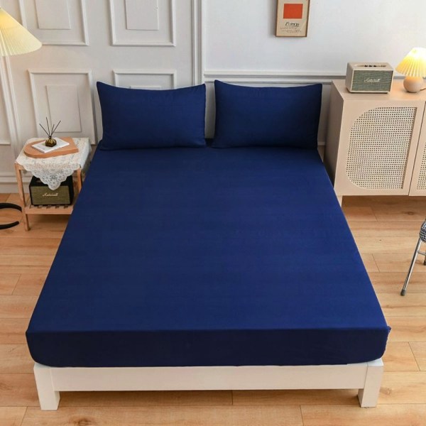King Size Sheets Fitted Sheet NAVY BLUE Navy Blue