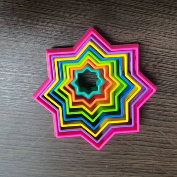3D Spiral Illusion Antistress Fidget Toys HEXAGONAL HEXAGONAL Hexagonal