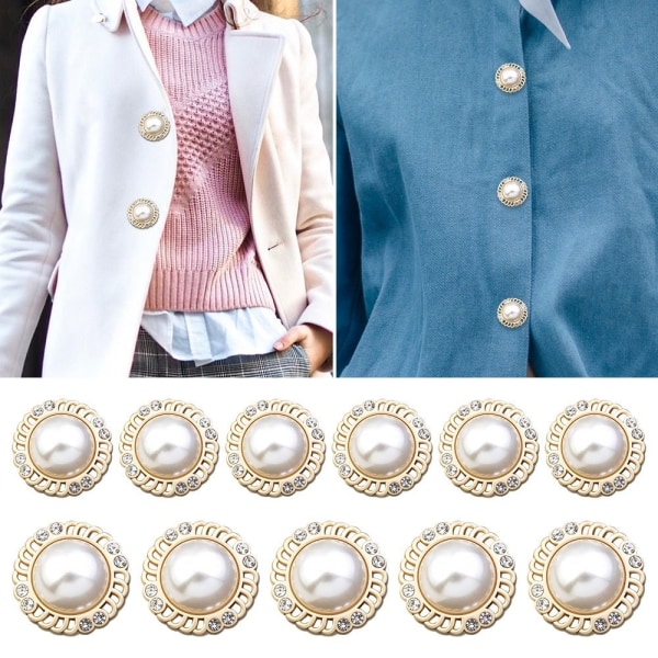 Rhinestone Pearl Buttons Skjorte Buttons 23MM10STK 10STK 23MM10pcs
