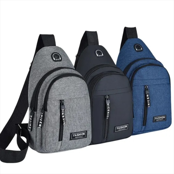 1st Bröstväska Messenger Bag GRÅ-UTAN USB GRÅ-UTAN USB grey-without USB