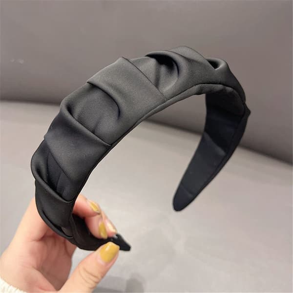 Bredt hårbånd Hårbånd SORT black