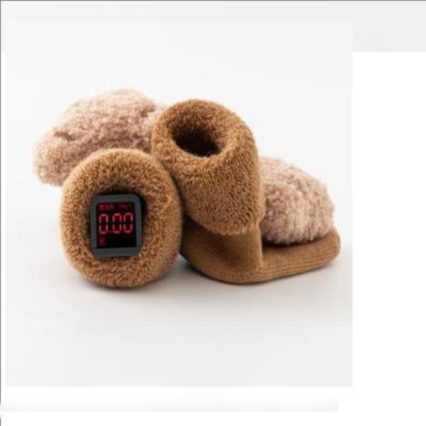 Vintermjuka björnstrumpor i bomull Anti-slip-sula Caramel-M(1-3Y)