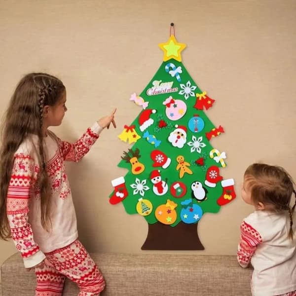 Julgran i filt Juldekoration E E E