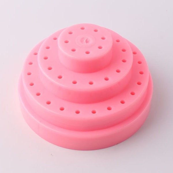 Kynsiporanterän pidike Säilytyslaatikon jalusta PINK pink