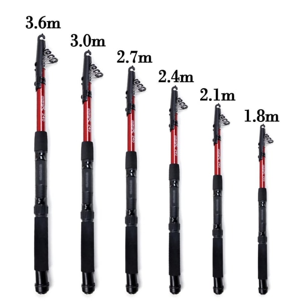 Teleskooppivapa Lasikuitu 2,4M 2,4M 2.4m