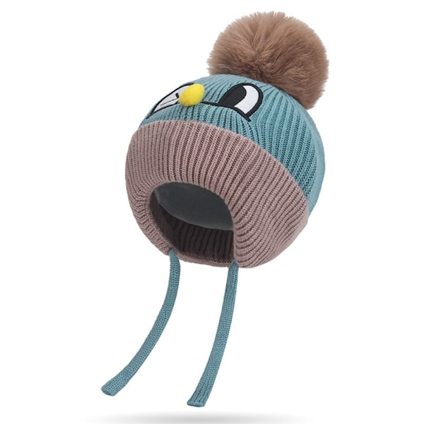 Stickad baby cap LAKE BLUE lake blue