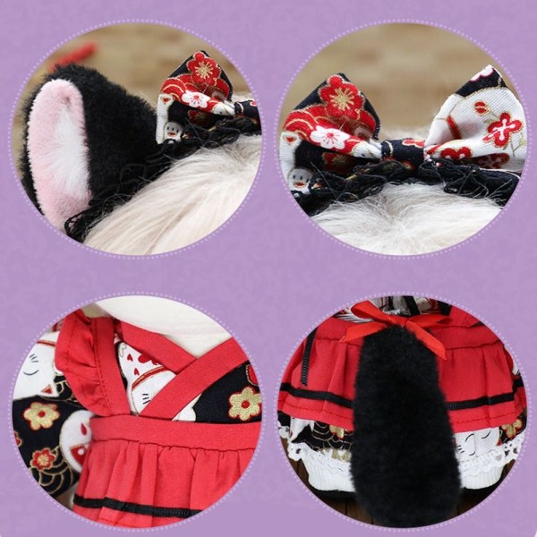 Muoti Vaatteet Puvut Tytölle Kirjonta Vaatteet PUNAINEN&MUSTA Red&Black Headband Tails-Headband Tails