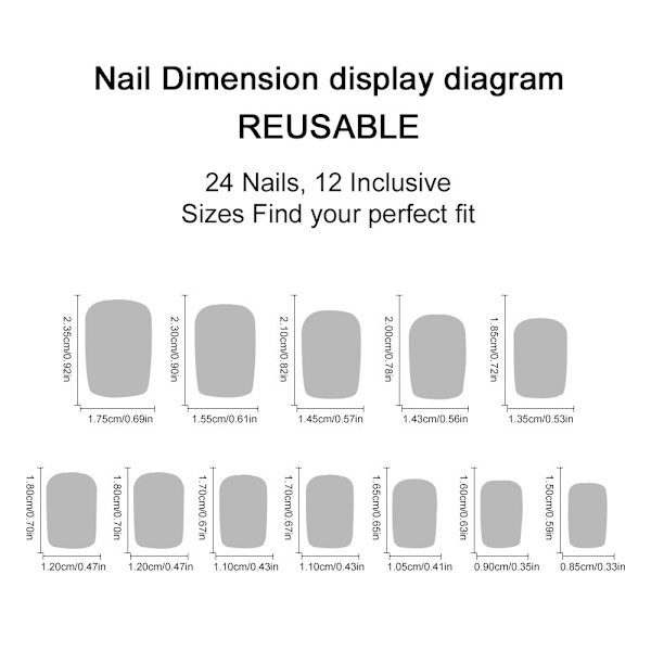Franska Fake Nails False Nail A1-01-22 A1-01-22 A1-01-22