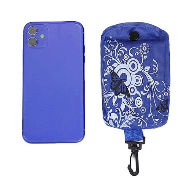 2stk Supermarked Indkøbstaske Skuldertaske MØRKEBLÅ Dark Blue