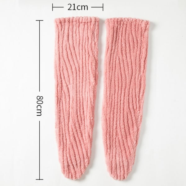 Long Over The Knee Socks Cozy Fuzzy Socks PINK Pink