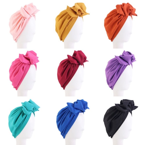 Kvinder Turban Cap Dame Hovedomslag LILLA purple