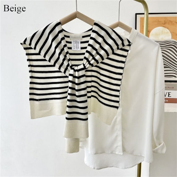 Cape Fake Collar BEIGE beige