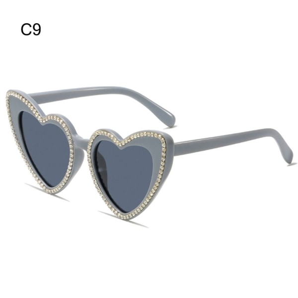 Hjerteformede solbriller Diamantsolbriller C9 C9 C9
