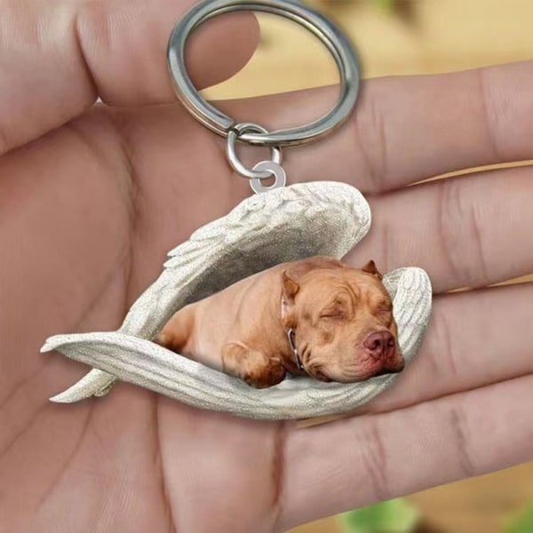 Wing Dog Keychain Dog Key Ring 09 09 09