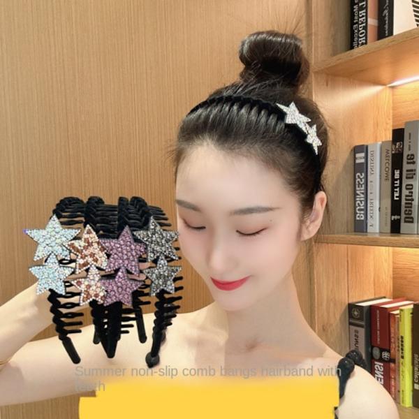 Pannband Rhinestone Comb Strass Pannband CHAMPAGNE champagne