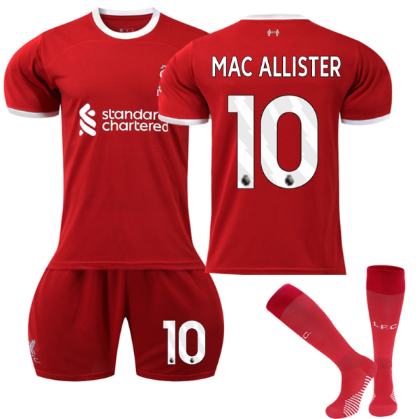 23-24 Liverpool Home Kids Football Shirt Kit nro 10 Mac Allister 24