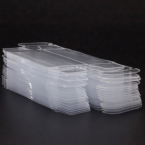 10 stk PVC-boks oppbevaringsboks displayetui 10pcs