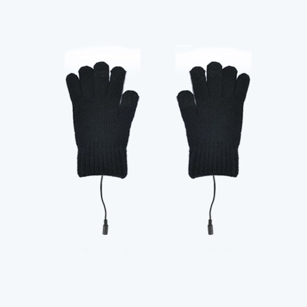 Lämmitettävät hanskat Knit Gloves MUSTA black