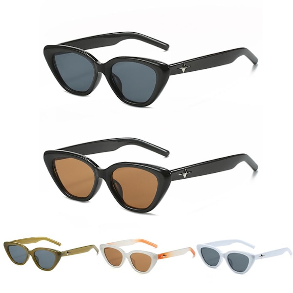 Cat Eye Aurinkolasit Star Y2K Aurinkolasit MUSTA-MUSTA MUSTA-MUSTA Black-Black