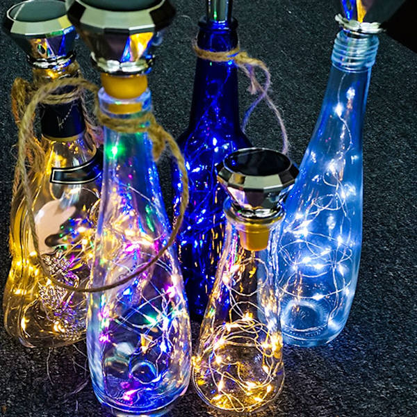 Vinflaske Lys Vinflaske Lampe FARVERIG FARVERIG Colorful