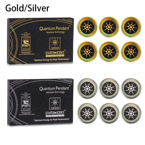 Anti-strålingsbeskyttelsesklistremerke Gull/Siver EMF-beskytter gold