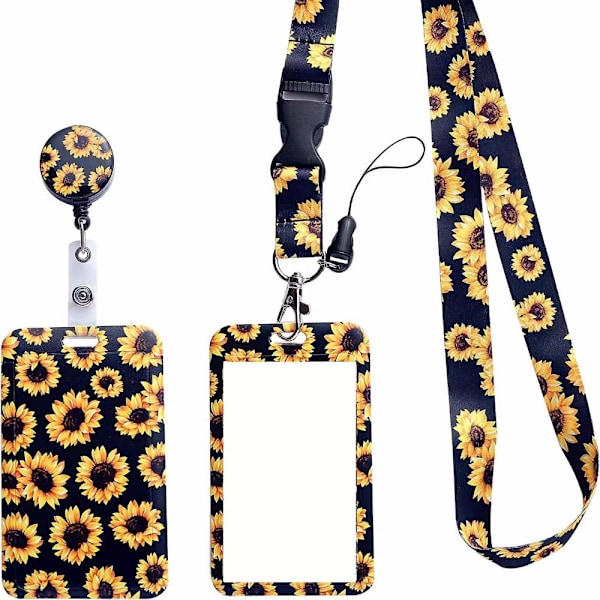 Badge Case Kortholder SOLSLUKKER SOLBLOMKER sunflowers
