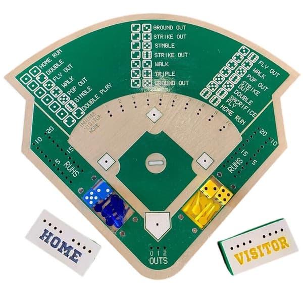 Baseball terningbrætspil Træbræt med terninger