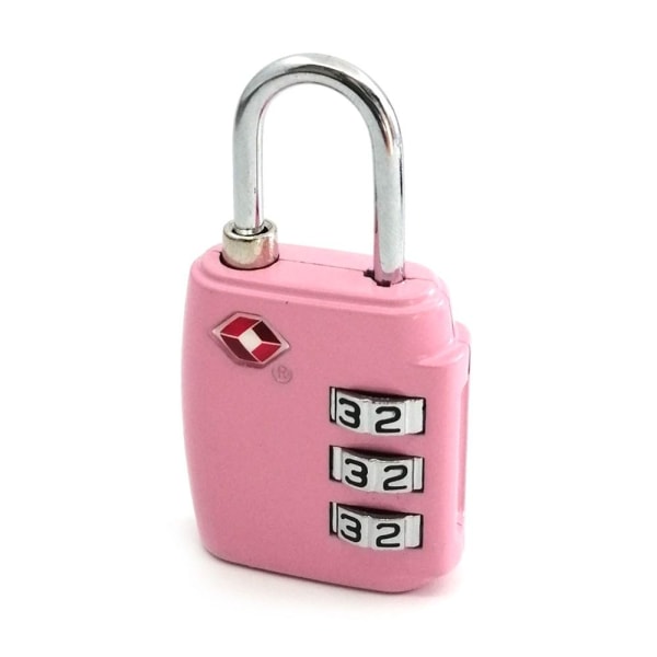 TSA:n tullikoodilukko Matkalaukkujen salasanalukko PINK Pink