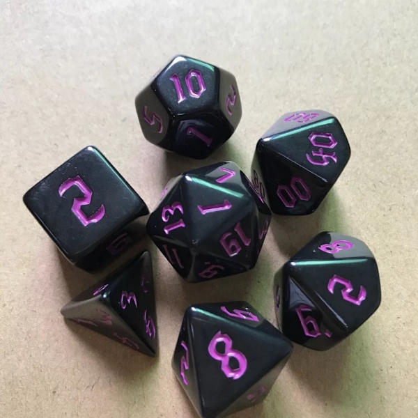 7st/ set DND-tärningar Polyedriska tärningar BLÅ Blue