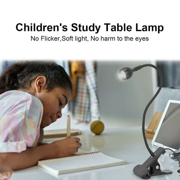 Lese-LED-lys Lysende lampe SVART（HVIT LYS） SORT（HVIT Black（white light）