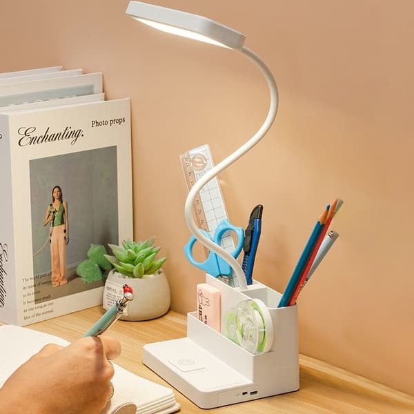 LED Bordlampe Leselys Lampe BLÅ Blue