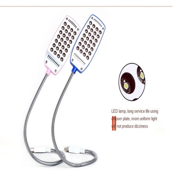 LED-leselampe USB-boklys ROSA Pink