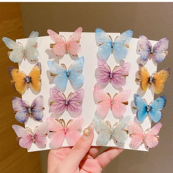 Butterfly-hiusneulaklipsit 4 4 4