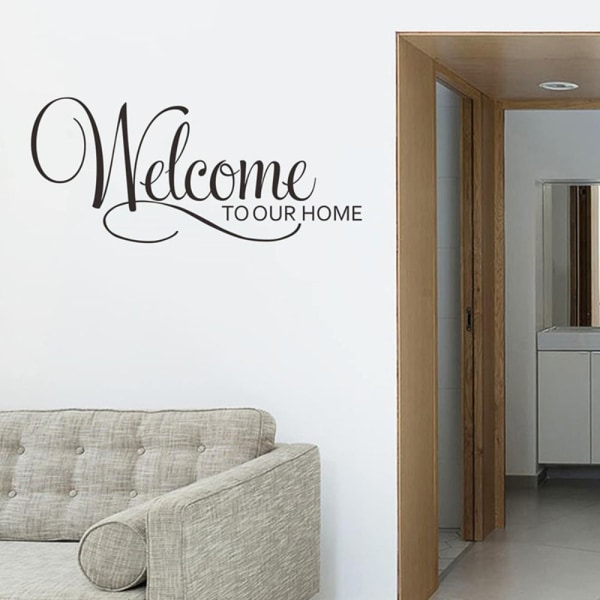 3 stk Wall Sticker Home Decor Velkommen til vores hjem