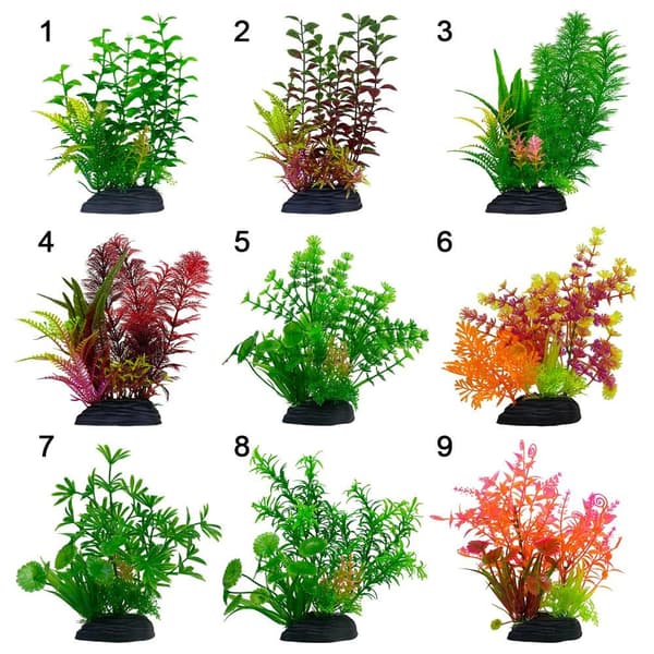 Konstgjorda vattenväxter akvarium gräs 3 3 3
