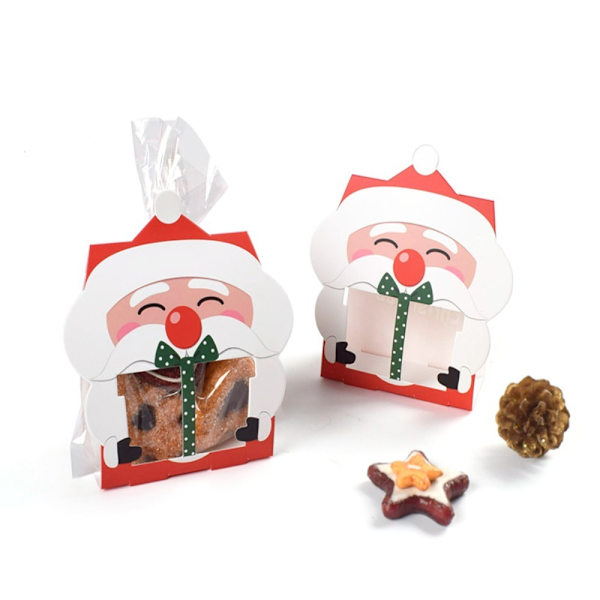 8st Xmas Cookie Bag Candy Box Presentpapperslåda 8pcs