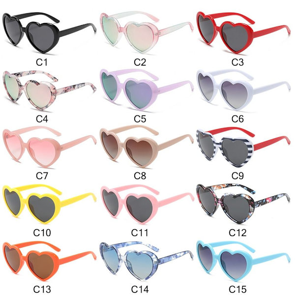 Polariserede hjertesolbriller Hjerteformede solbriller C27 C27 C27