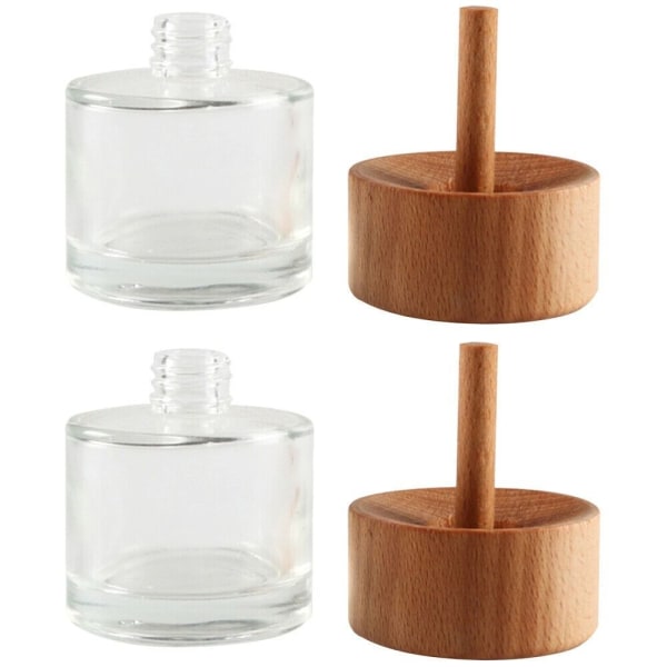 2 Styck Tom Glas Diffuser Flaska Diffuser Flaskor Vas Aroma