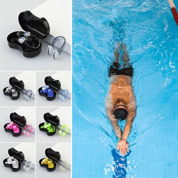 Öronproppar Nose Clip Kostym Simöronproppar Set VIT white