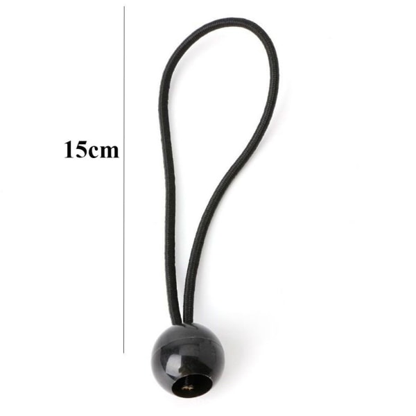 5 stk Elastisk rebbold Bungee ledning SORT Black